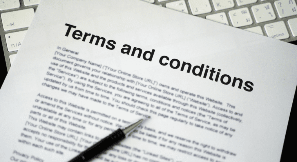 Terms and Conditions Document