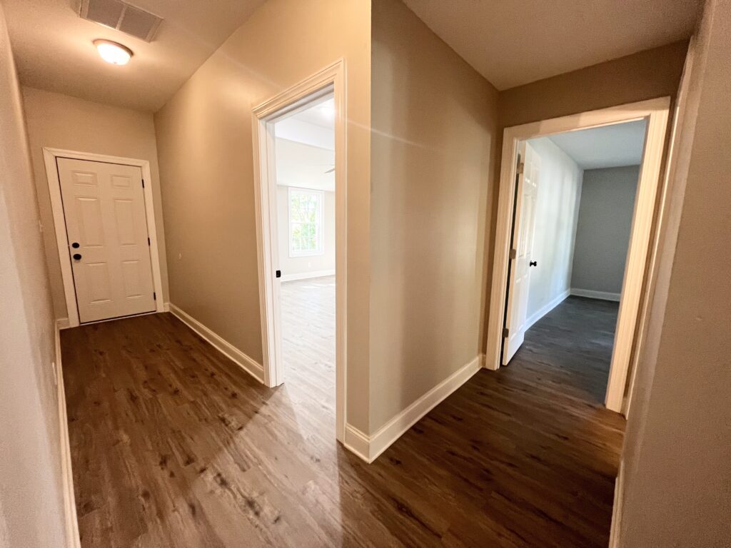 corridor showing three rooms