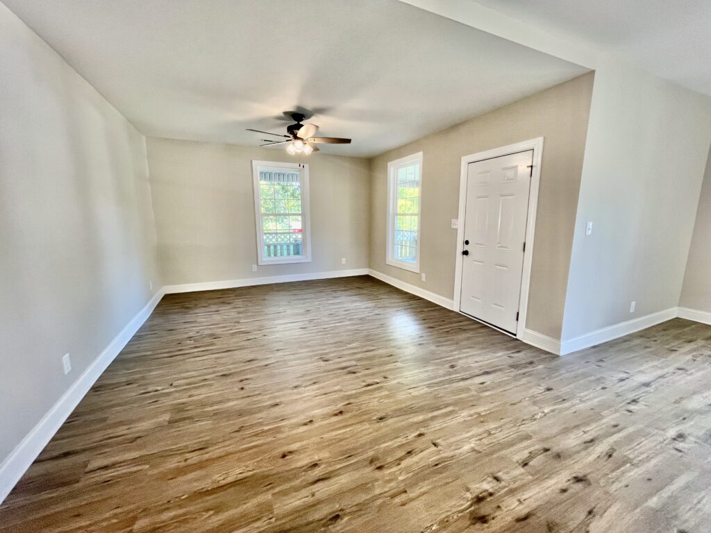 empty room with wooden floor