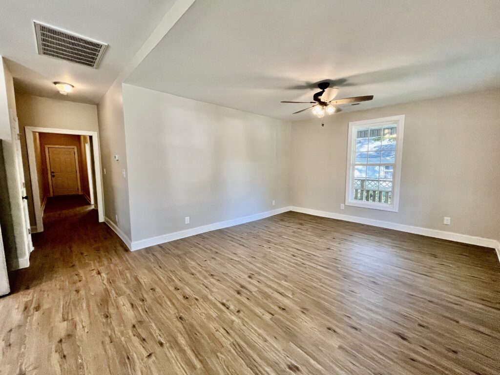 empty room with wooden floor
